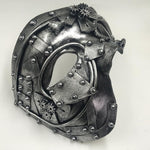 Demi Masque Steampunk Fantôme de l’opéra argent posé | Steampunk Store