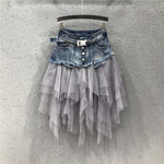 Jupe Jean et Tulle - Westwood style - Vignette | Steampunk Store