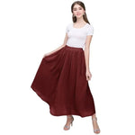 High Waisted Long Skirt - Bohemian Chiffon - Vignette | Steampunk Store