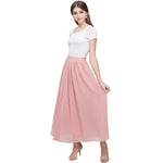 High Waisted Long Skirt - Bohemian Chiffon - Vignette | Steampunk Store