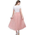 High Waisted Long Skirt - Bohemian Chiffon - Vignette | Steampunk Store