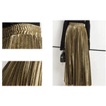 Golden Pleated Skirt - Golden Lady - Vignette | Steampunk Store