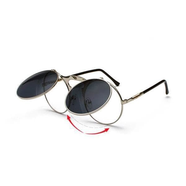 Flip Up Lens Sunglasses Retro Style