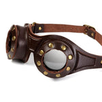 Lunette Steampunk Cuir Riveté - Style Rétro - Vignette | Steampunk Store