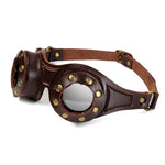 Lunette Steampunk Cuir Riveté - Style Rétro - Vignette | Steampunk Store