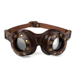 Lunette Steampunk Cuir Riveté - Style Rétro - Vignette | Steampunk Store