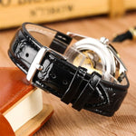 Steampunk Automatic Skeleton Watch - Leather Strap - Vignette | Steampunk Store