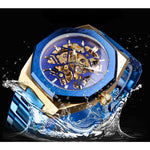 Blue Skeleton Watch - Steampunk Sapphire - Vignette | Steampunk Store