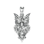 Steampunk Silver Owl Pendant - Vignette | Steampunk Store
