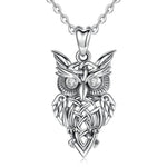 Steampunk Silver Owl Pendant - Vignette | Steampunk Store