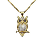 Steampunk Golden Owl Pendant - Vignette | Steampunk Store