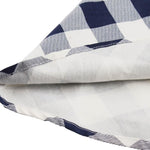 Blue and White Long Dress - Vintage Checkerboard - Vignette | Steampunk Store