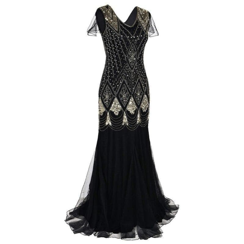 Gothic Steampunk Evening Dress - Golden Goth