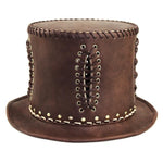 Mad Hatter Hat - Leather Top Hat - Vignette | Steampunk Store