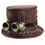 Mad Hatter Hat - Leather Top Hat - Vignette | Steampunk Store