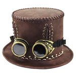 Mad Hatter Hat - Leather Top Hat - Vignette | Steampunk Store