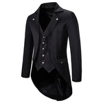 Veste Redingote Homme noire de coté | Steampunk Store