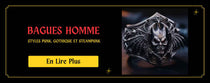 Bague Homme Argent  L'Élégance des Styles Punk, Gothique et Steampunk