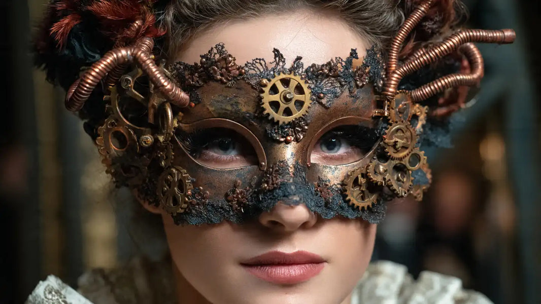 Le Masque Vénitien Steampunk : Alliance de l'Élégance Vénitienne et du Rétro-Futurisme