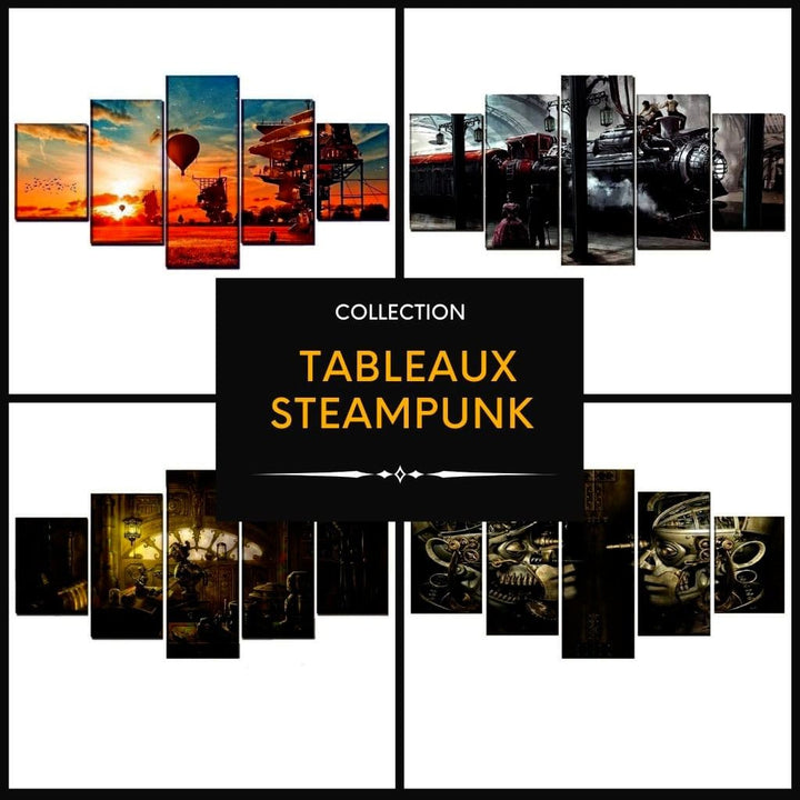 Collection Tableux Steampunk 5 pièces