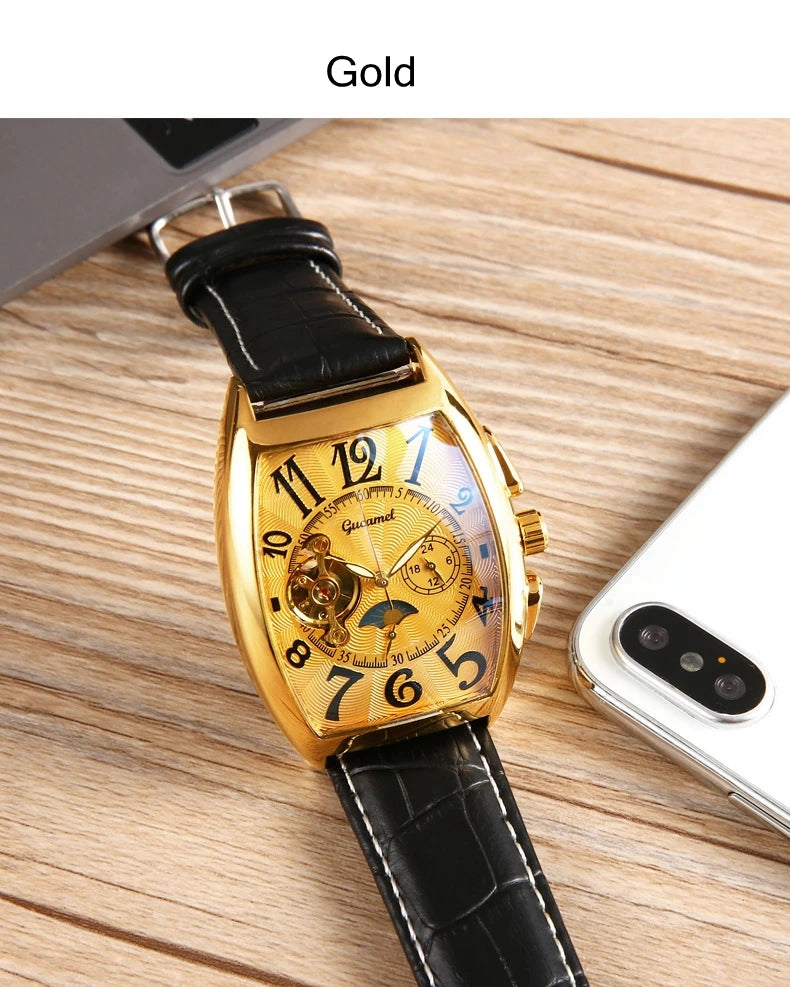 Montre Automatique Tonneau Homme à Cœur Ouvert - vue 12