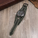 Montre Quartz Homme Cuir Large - Bracelet Vachette Vintage ou Punk - Vignette | Steampunk Store