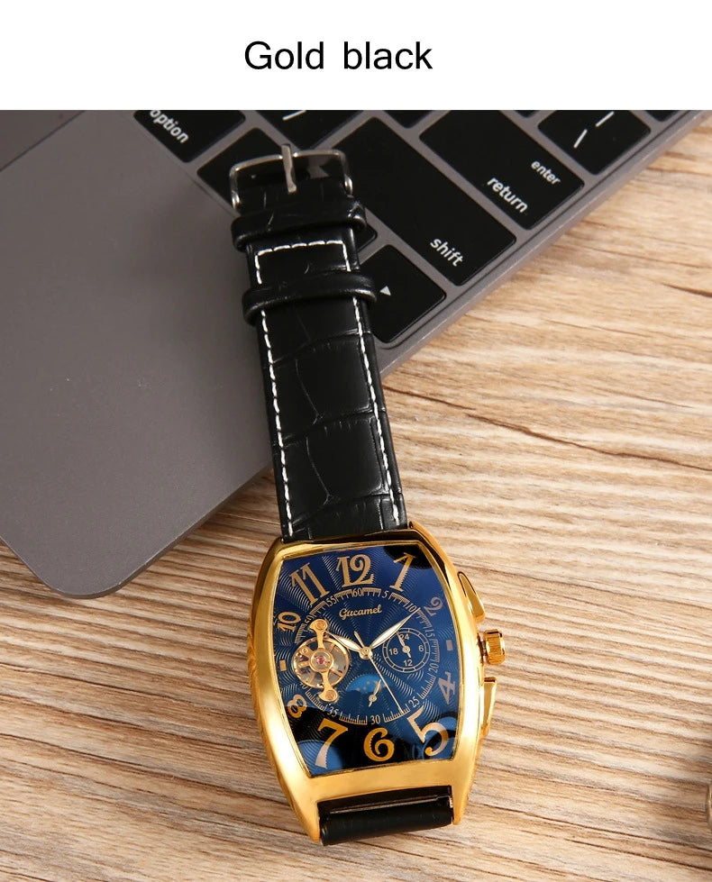 Montre Automatique Tonneau Homme à Cœur Ouvert - vue 13