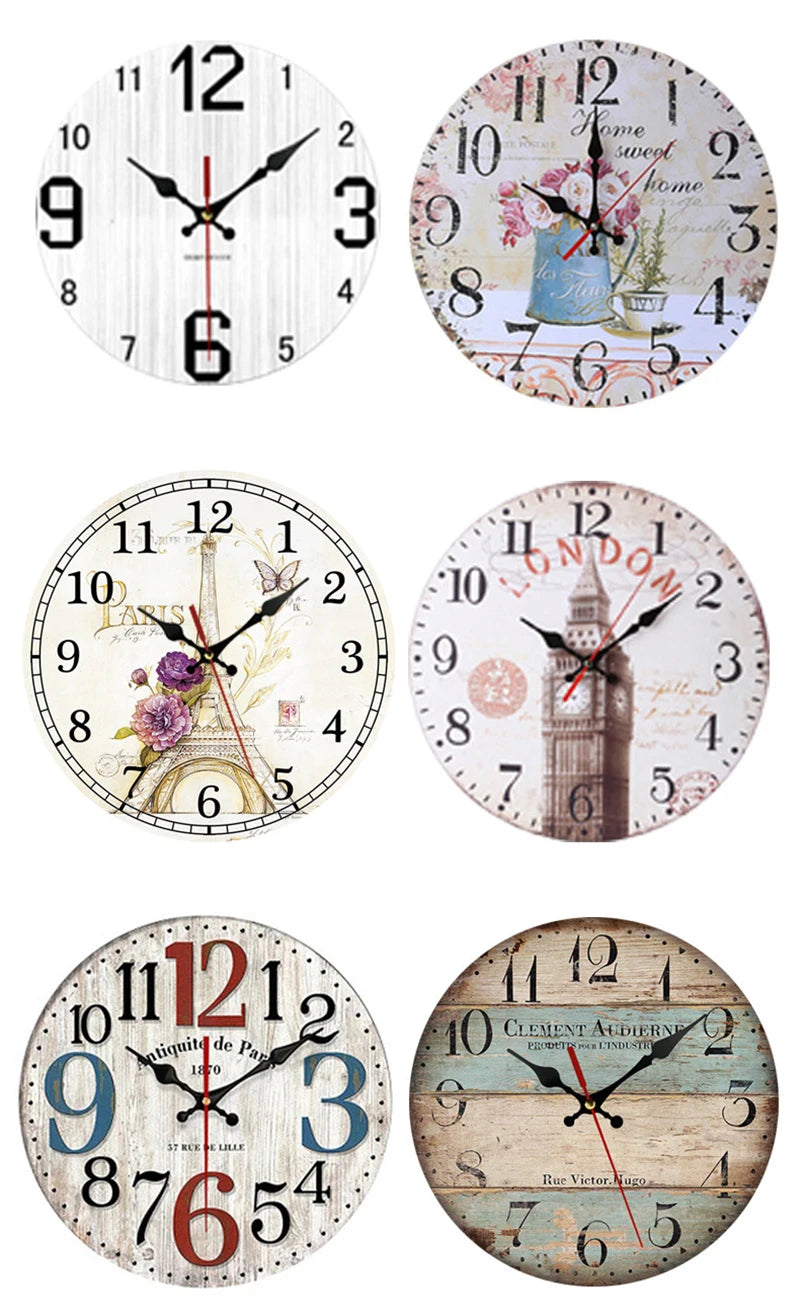 Horloge Murale Vintage Européenne 30 cm - vue générale 9
