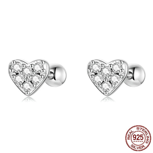 Boucles d’oreilles Cœur Argent 925