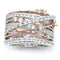 Bague Argent Femme Originale - Tresses Ajourées, éclats de zircon