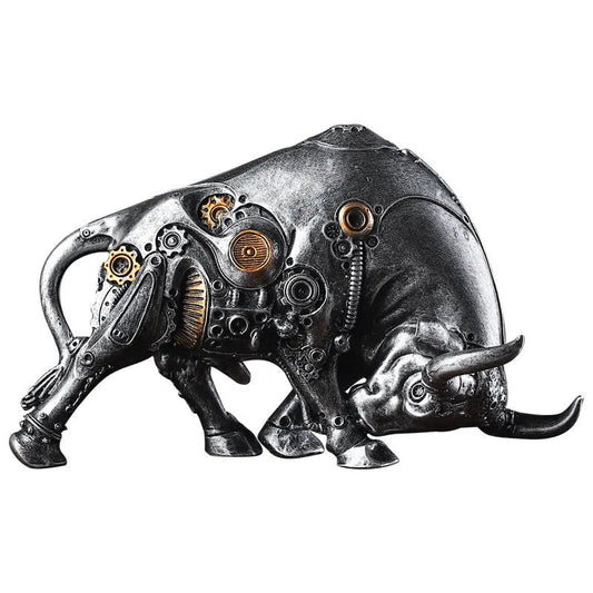 Statue Taureau Steampunk – esprit industriel