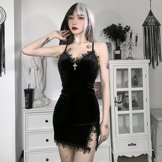 Mini Robe Noire Goth