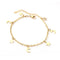 Bracelet Argent Lune et Étoiles - chaînette en acier inoxydable