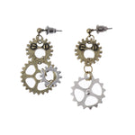 Orecchini Steampunk Antichi — Ingranaggi e Catena in Bronzo - Vignette | Steampunk Store