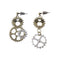 Boucles d’oreilles Steampunk Antique — Engrenages et chaîne bronze - Photo 8