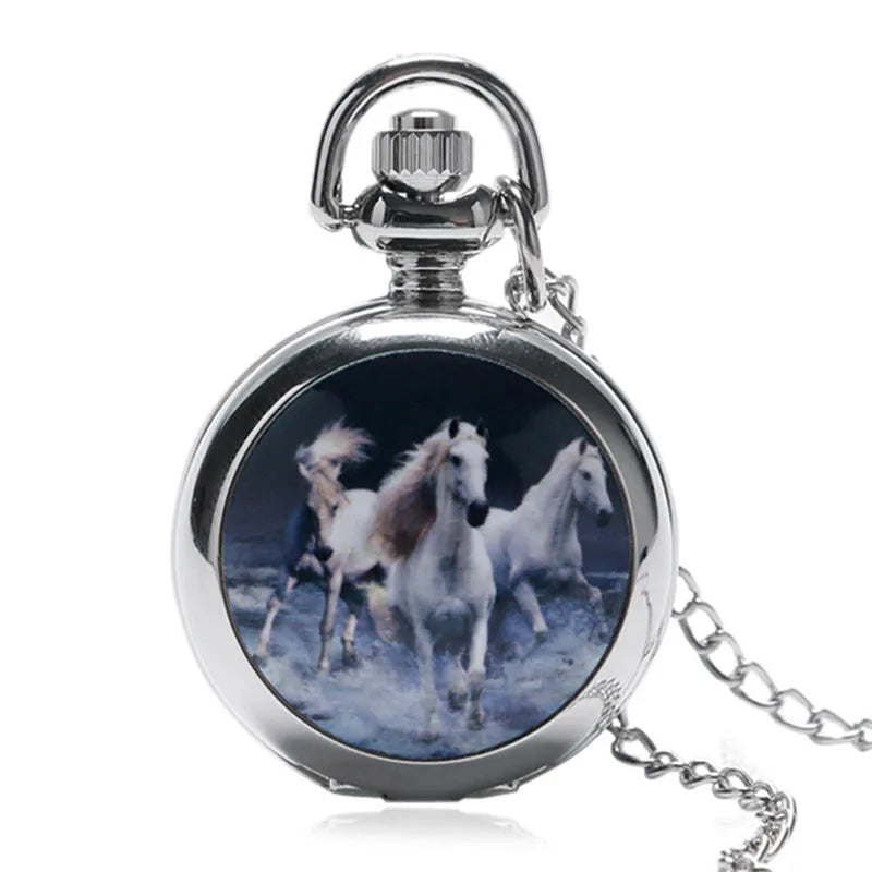 Montre à gousset cheval vintage en bronze — Stallion - Photo 20