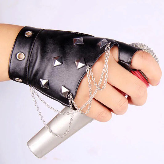 Gants en cuir sans doigts