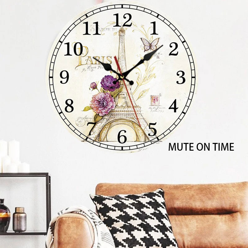 Horloge Murale Vintage Européenne 30 cm - dimensions 4