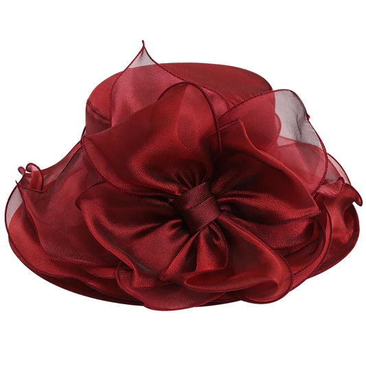 Sombrero Belle Époque Mujer Organza – Pamela Boda Cóctel