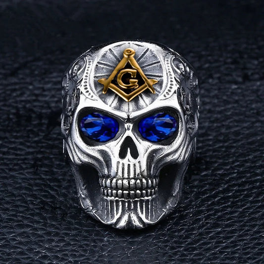 Bague Crâne Acier Inoxydable - Biker Steampunk