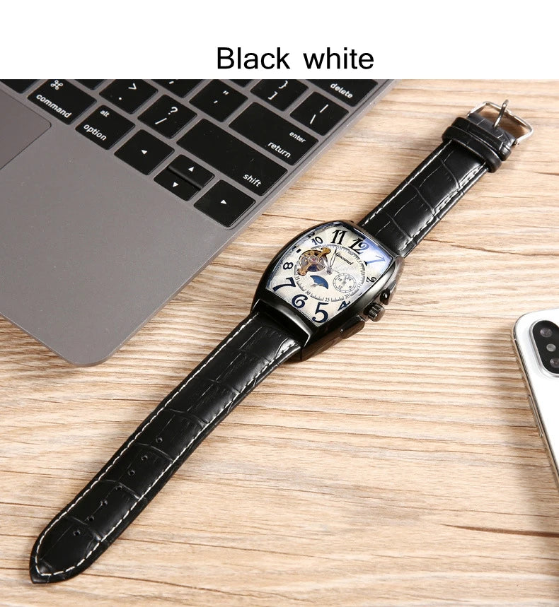 Montre Automatique Tonneau Homme à Cœur Ouvert - vue 10