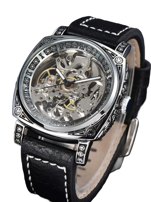 Montre Homme Automatique Squelette LONGLUX