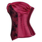 Corset Victorien Satin et Dentelle - 4 Couleurs - Vignette | Steampunk Store