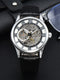 Reloj Esqueleto para Hombre con Números Romanos — Plateado, esfera blanco