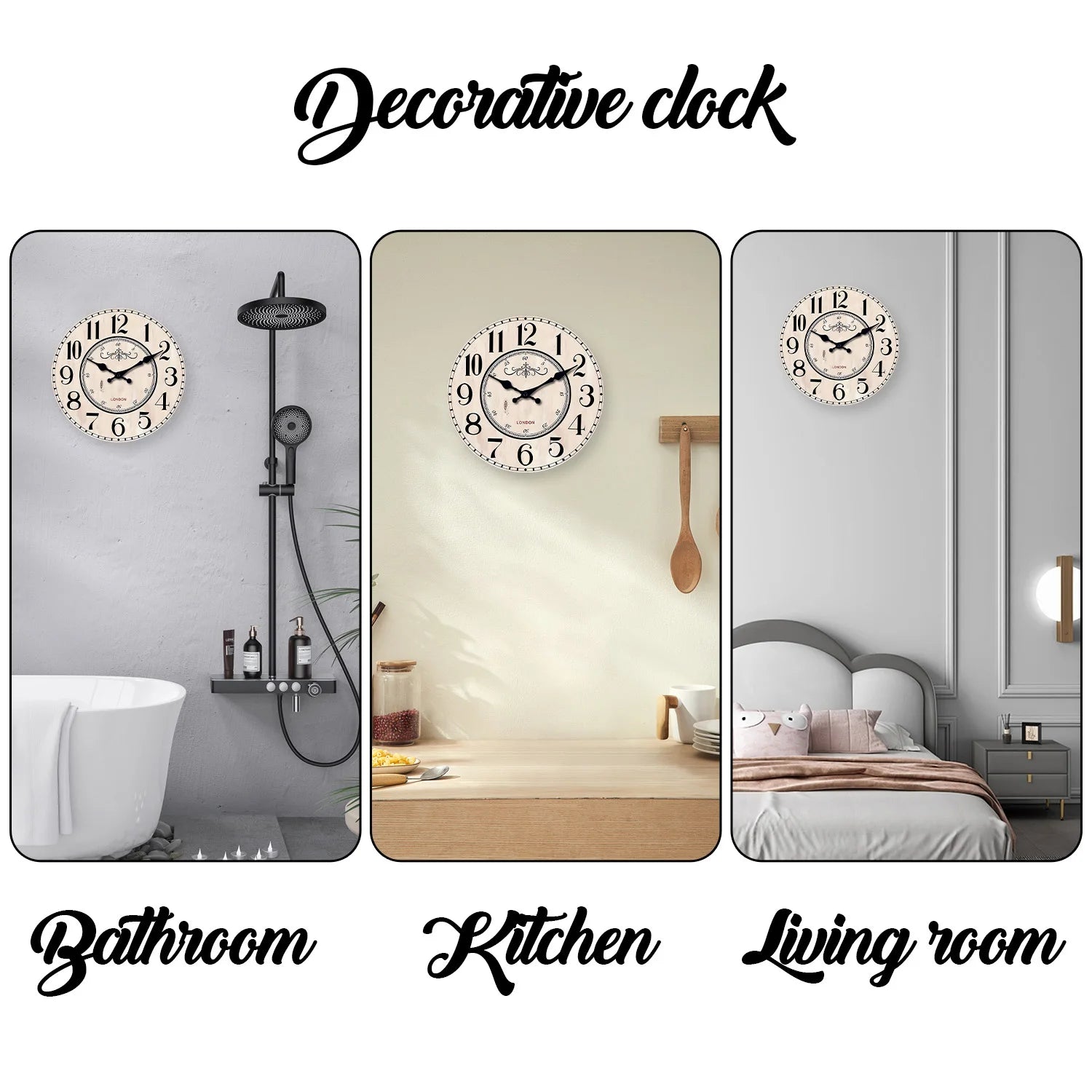 Horloge Londres Vintage en Bois - variante 8