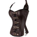 Espartilho Steampunk Halter em Pele Sintética - Vignette | Steampunk Store