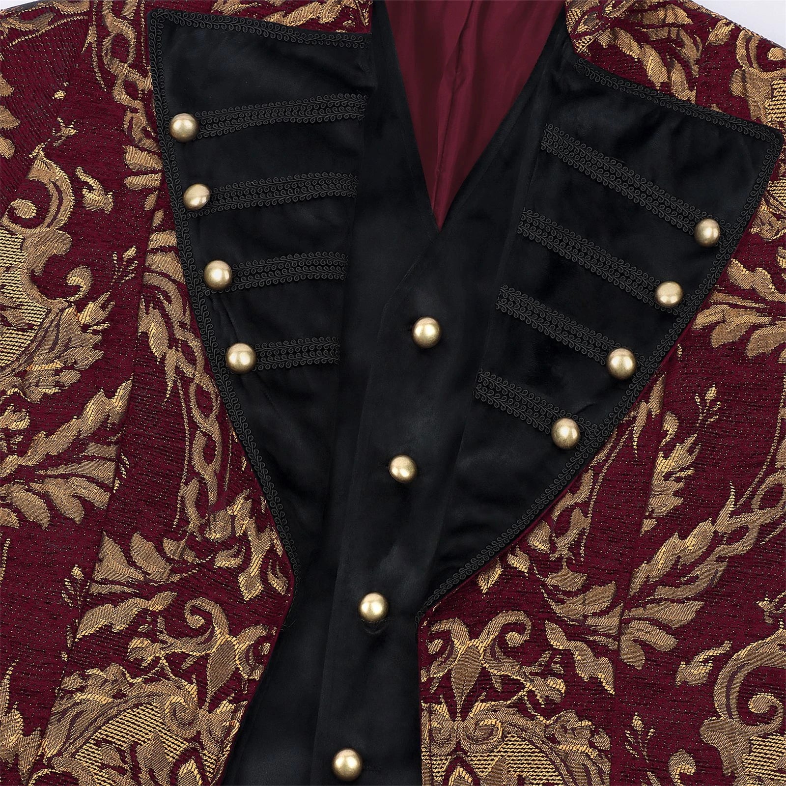 Redingote Brocart Homme - Style Militaire Gothique - détail 6