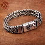 Bracelet Lion Tressé Homme en Argent S925 - Vignette | Steampunk Store