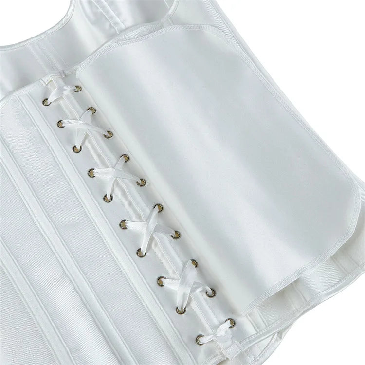 Damen-Korsett aus einfarbigem Satin – 5 Farben - Detail 10