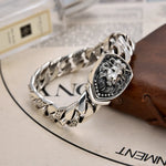 Bracelet Lion Vintage Homme en Argent S925 - Vignette | Steampunk Store